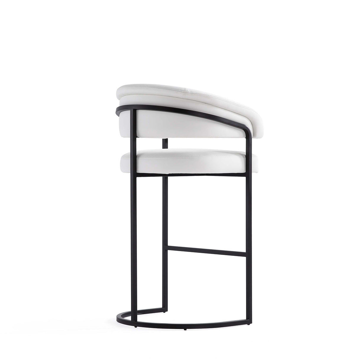 Augusta Barstool in White by Manhattan Comfort at Eve Furniture