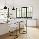 Augusta Barstool in White (set of 2) by Manhattan Comfort at Eve Furniture