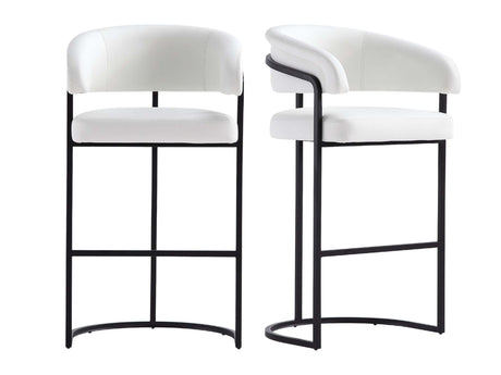Augusta Barstool in White (set of 2) by Manhattan Comfort at Eve Furniture