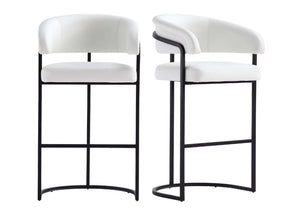 Augusta Barstool in White (set of 2) by Manhattan Comfort at Eve Furniture