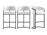Augusta Barstool in White (set of 3) by Manhattan Comfort at Eve Furniture