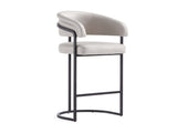 Augusta Counter Stool in Light Grey by Manhattan Comfort at Eve Furniture