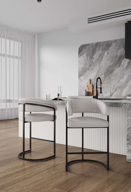 Augusta Counter Stool in Light Grey (set of 2) by Manhattan Comfort at Eve Furniture