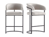 Augusta Counter Stool in Light Grey (set of 2) by Manhattan Comfort at Eve Furniture