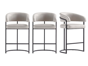 Augusta Counter Stool in Light Grey (set of 3) by Manhattan Comfort at Eve Furniture