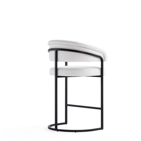 Augusta Counter Stool in White by Manhattan Comfort at Eve Furniture
