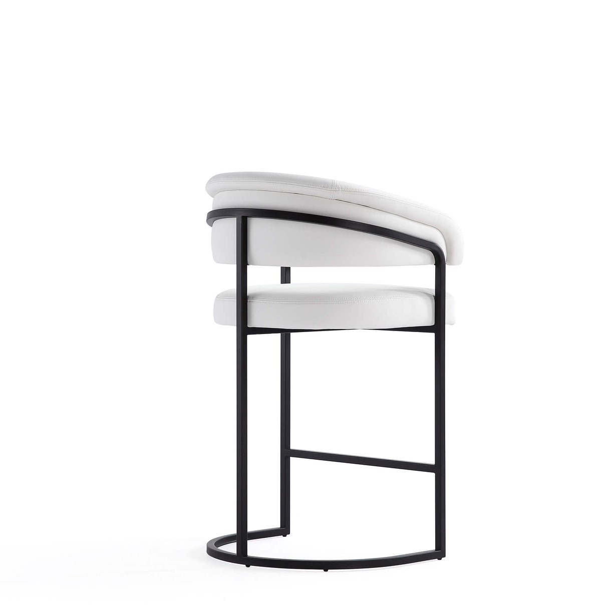 Augusta Counter Stool in White by Manhattan Comfort at Eve Furniture
