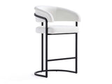 Augusta Counter Stool in White by Manhattan Comfort at Eve Furniture
