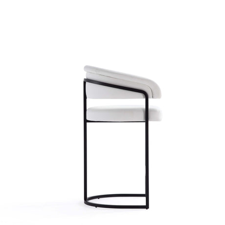 Augusta Counter Stool in White (set of 2) by Manhattan Comfort at Eve Furniture