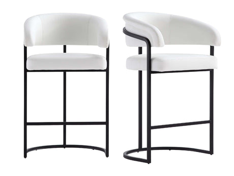 Augusta Counter Stool in White (set of 2) by Manhattan Comfort at Eve Furniture