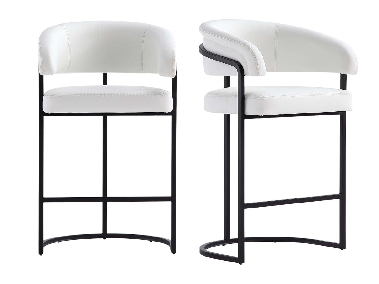 Augusta Counter Stool in White (set of 2) by Manhattan Comfort at Eve Furniture