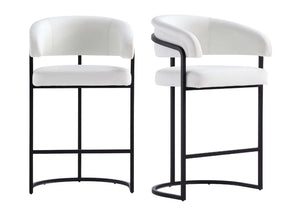 Augusta Counter Stool in White (set of 2) by Manhattan Comfort at Eve Furniture