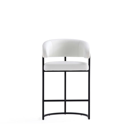 Augusta Counter Stool in White (set of 3) by Manhattan Comfort at Eve Furniture