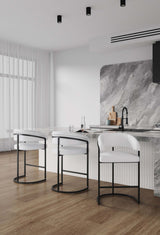 Augusta Counter Stool in White (set of 3) by Manhattan Comfort at Eve Furniture