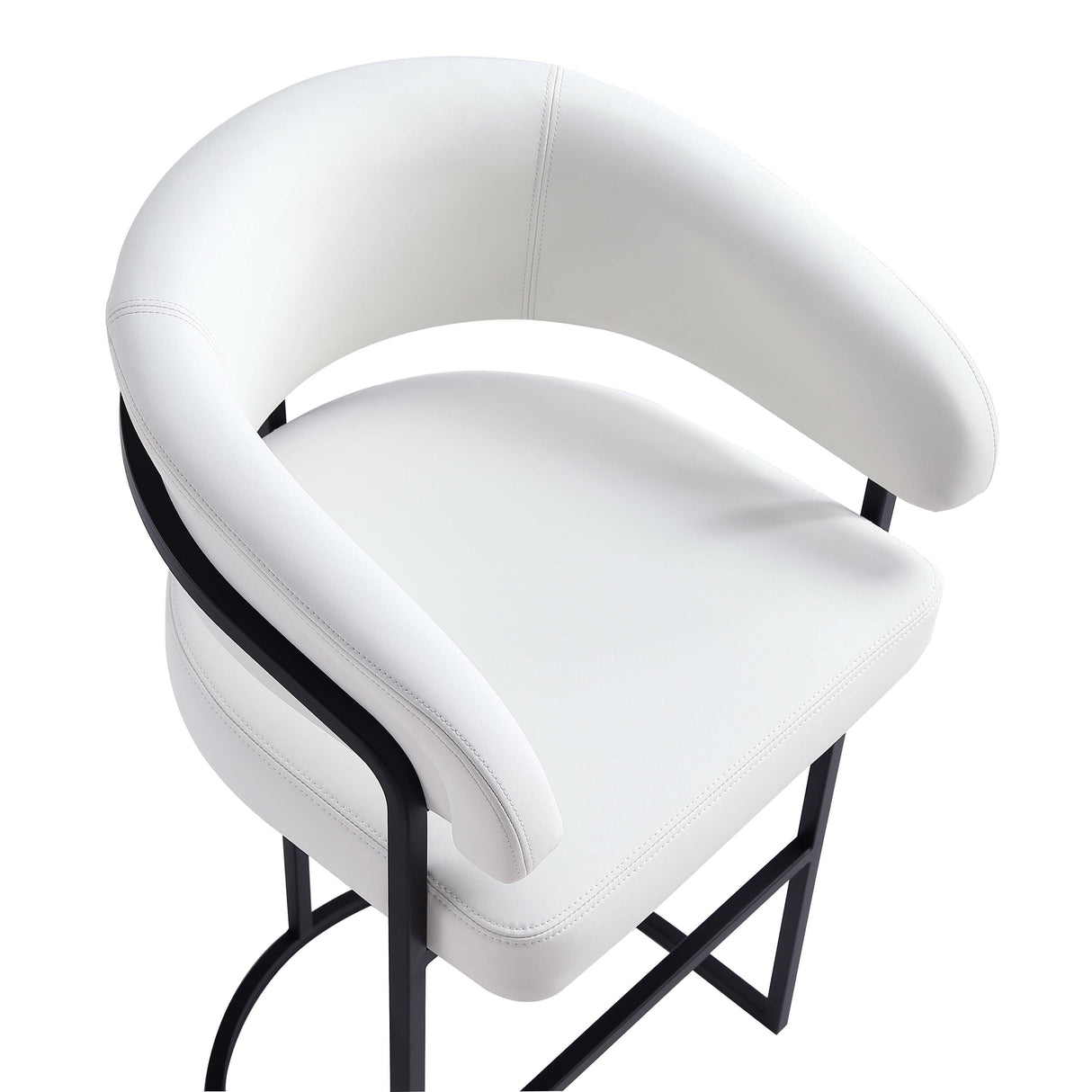 Augusta Counter Stool in White (set of 3) by Manhattan Comfort at Eve Furniture