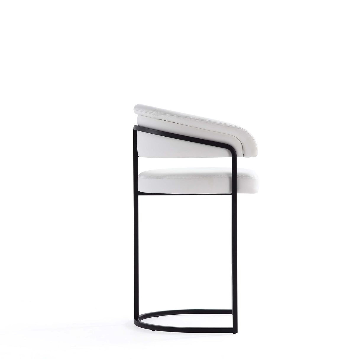 Augusta Counter Stool in White (set of 3) by Manhattan Comfort at Eve Furniture
