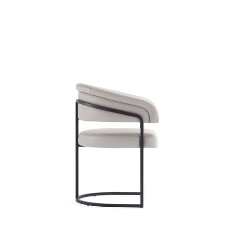 Augusta Dining Chair in Light Grey by Manhattan Comfort at Eve Furniture