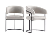 Augusta Dining Chair in Light Grey (set of 2) by Manhattan Comfort at Eve Furniture