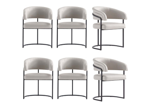 Augusta Dining Chair in Light Grey (set of 6) by Manhattan Comfort at Eve Furniture