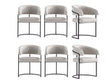 Augusta Dining Chair in Light Grey (set of 6) by Manhattan Comfort at Eve Furniture