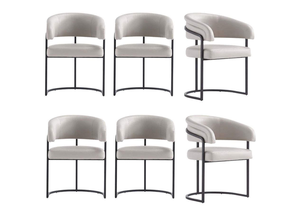 Augusta Dining Chair in Light Grey (set of 6) by Manhattan Comfort at Eve Furniture