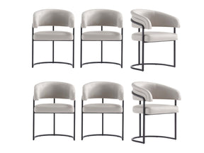 Augusta Dining Chair in Light Grey (set of 6) by Manhattan Comfort at Eve Furniture