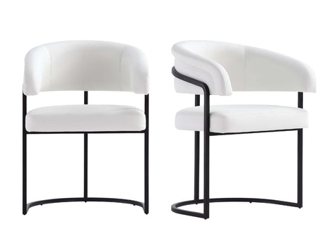 Augusta Dining Chair in White (set of 2) by Manhattan Comfort at Eve Furniture