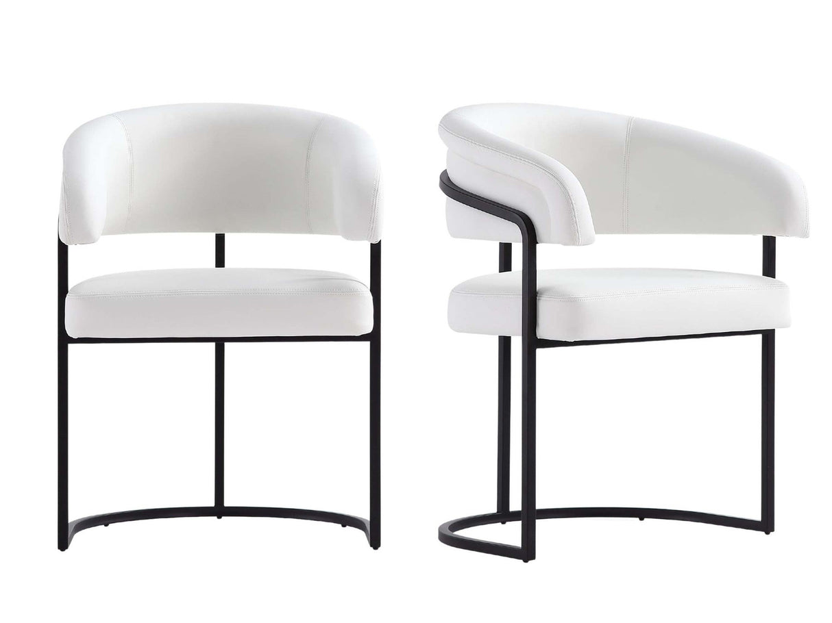 Augusta Dining Chair in White (set of 2) by Manhattan Comfort at Eve Furniture