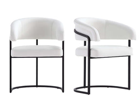 Augusta Dining Chair in White (set of 2) by Manhattan Comfort at Eve Furniture