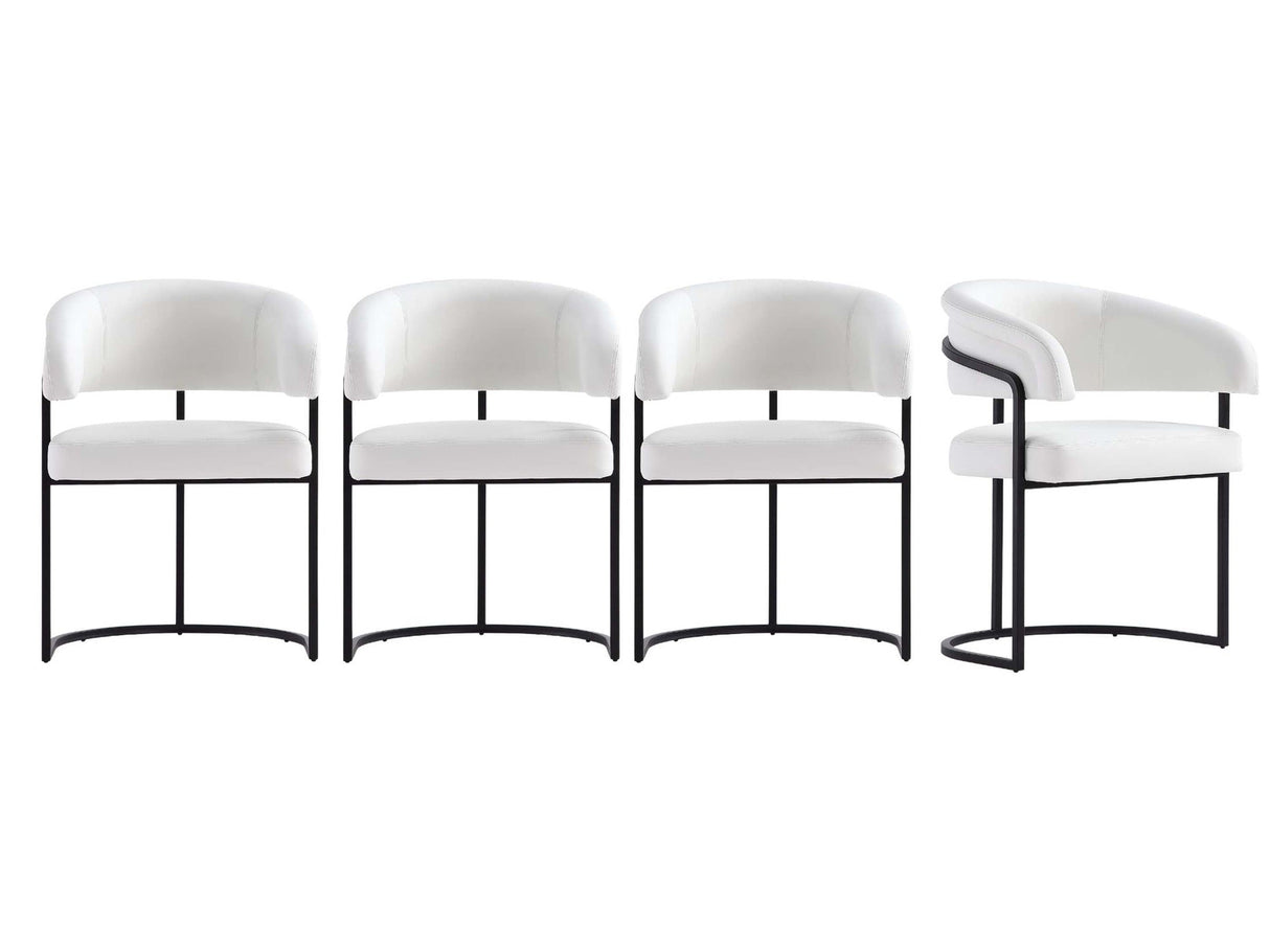 Augusta Dining Chair in White (set of 4) by Manhattan Comfort at Eve Furniture