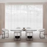 Augusta Dining Chair in White (set of 6) by Manhattan Comfort at Eve Furniture