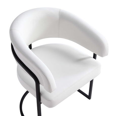 Augusta Dining Chair in White (set of 6) by Manhattan Comfort at Eve Furniture
