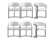 Augusta Dining Chair in White (set of 6) by Manhattan Comfort at Eve Furniture