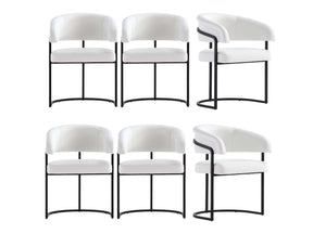 Augusta Dining Chair in White (set of 6) by Manhattan Comfort at Eve Furniture