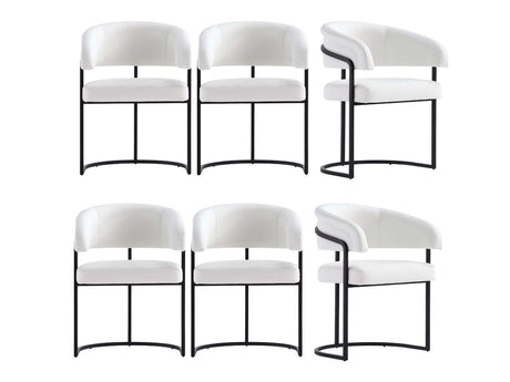 Augusta Dining Chair in White (set of 6) by Manhattan Comfort at Eve Furniture