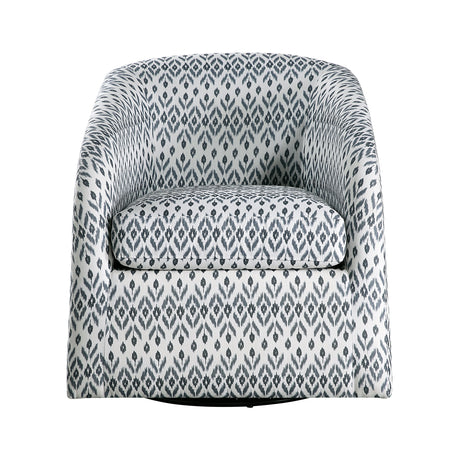 Augustine Blue/White Swivel Chair by Homelegance at Eve Furniture