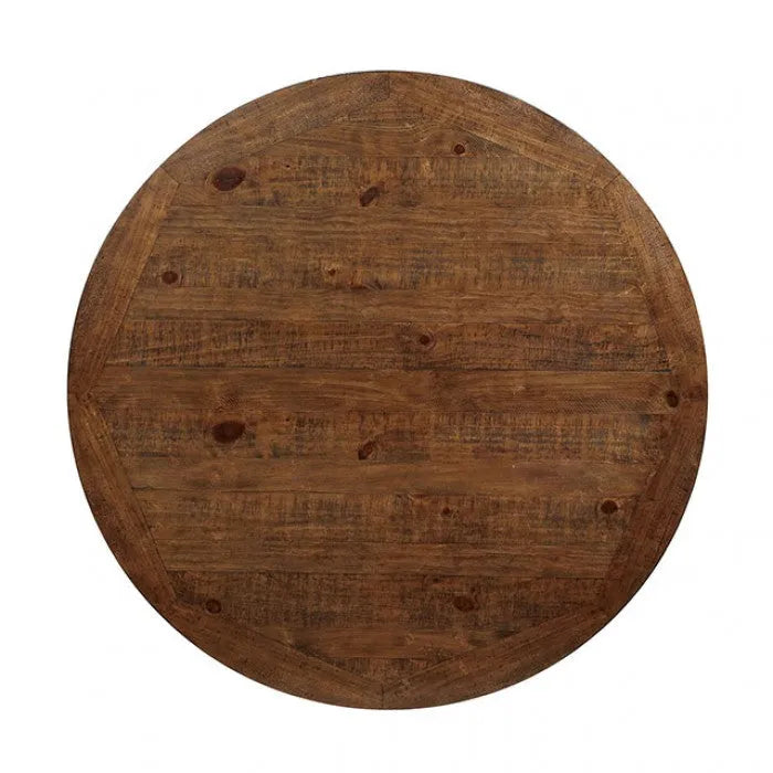 Auletta Rustic/Distressed White, Distressed Dark Oak 5-Piece Dining Room Set by Furniture of America at Eve Furniture