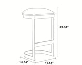 Aura Bar Stool in Blue and Polished Brass by Manhattan Comfort at Eve Furniture