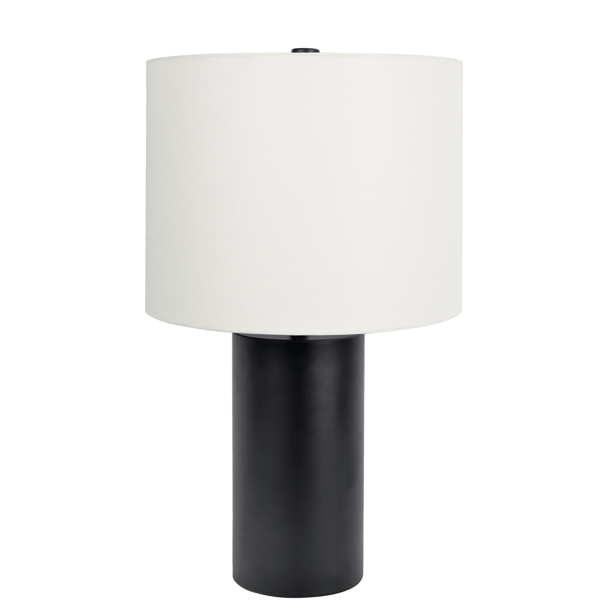 Aura Black Table Lamp with On/Off Switch Black Block Base