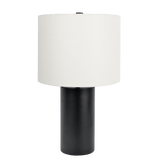 Aura Black Table Lamp with On/Off Switch Black Block Base