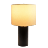 Aura Black Table Lamp with On/Off Switch Black Block Base