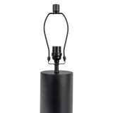 Aura Black Table Lamp with On/Off Switch Black Block Base