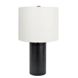 Aura Black Table Lamp with On/Off Switch Black Block Base by Ashcroft Furniture at Eve Furniture