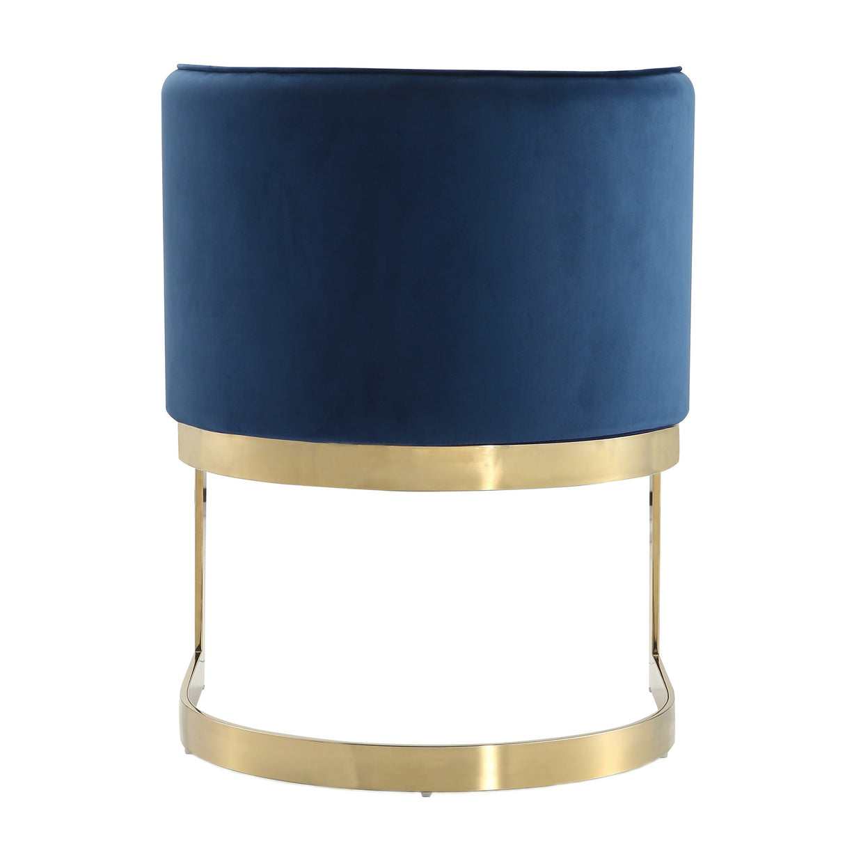 Aura Dining Chair in Royal Blue and Polished Brass (set of 2) by Manhattan Comfort at Eve Furniture