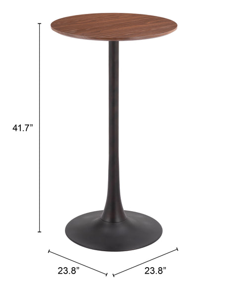 Auray Brown Bar Table by Zuomod at Eve Furniture