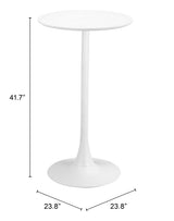Auray White Bar Table by Zuomod at Eve Furniture