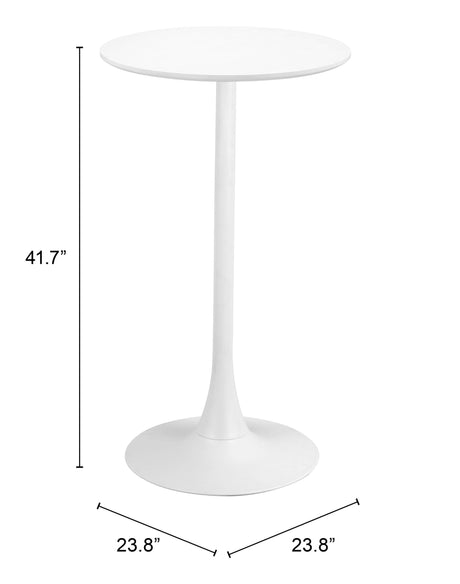 Auray White Bar Table by Zuomod at Eve Furniture