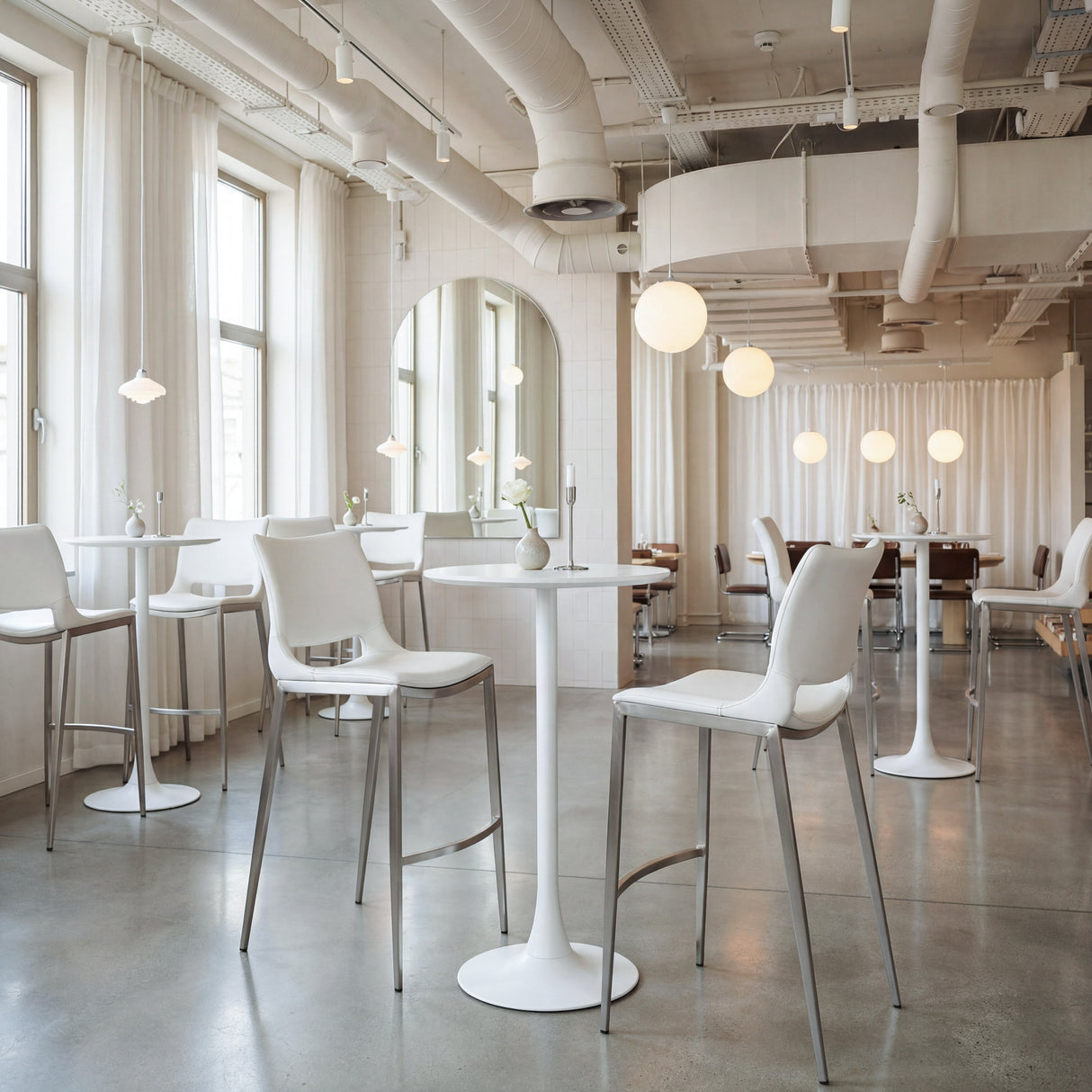 Auray White Bar Table by Zuomod at Eve Furniture