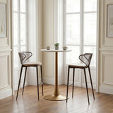 Auray White & Gold Bar Table by Zuomod at Eve Furniture