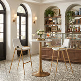 Auray White & Gold Bar Table by Zuomod at Eve Furniture